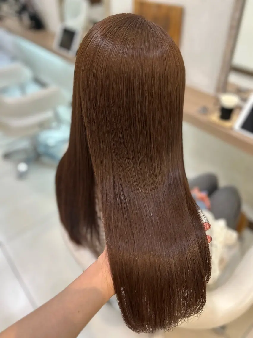 ロング カラー カット ヘアカラー トリートメント 似合わせカラー/艶 髪質改善/ヨシザキのヘアスタイル