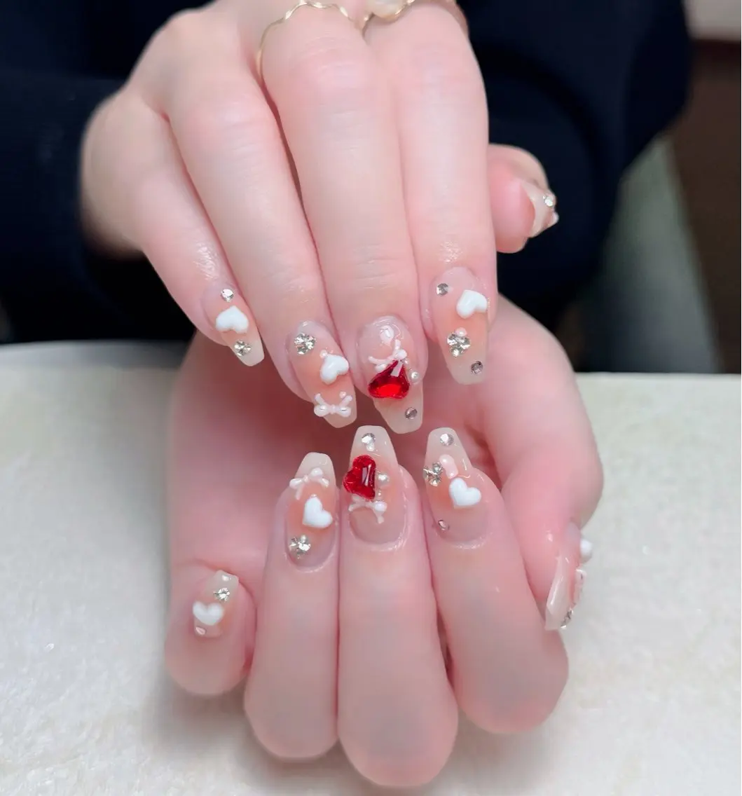 ネイル 長さ出し フットネイル フレンチネイル ジェルネイル ガラスフレンチ ハンドネイル 中野駅から2分 MEO NAILのネイルデザイン