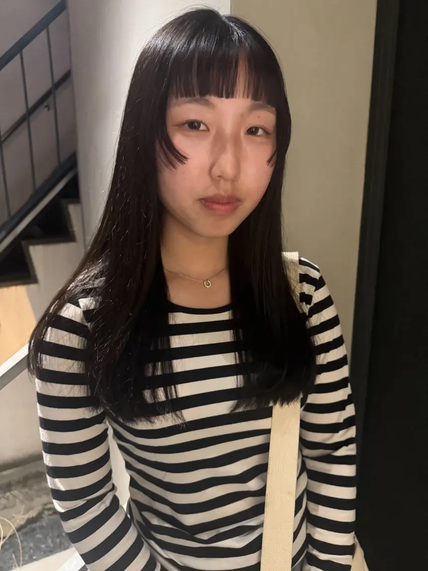 ロング 似合わせカット オン眉 にこ /iciのヘアスタイル