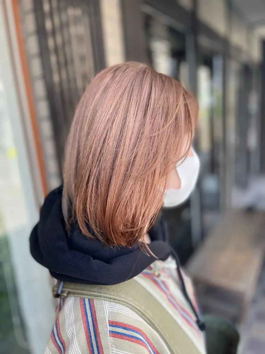 セミロング カラー ブリーチ ハイトーンカラー 🇰🇷韓国ヘア 🇰🇷ナミユウのヘアスタイル