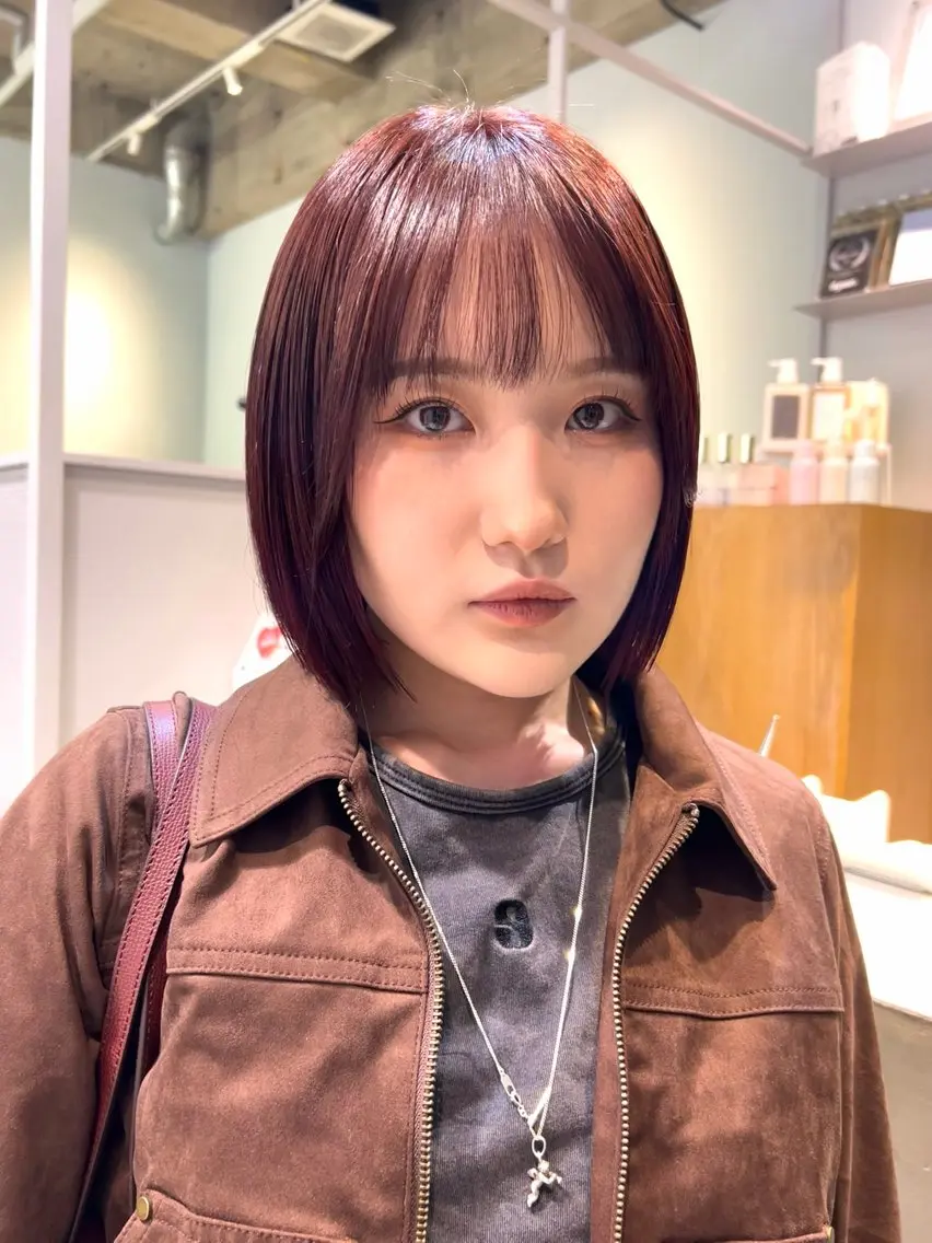 ショート ボブ カット ヘアカラー 骨格診断カット ひより FILMSのヘアスタイル