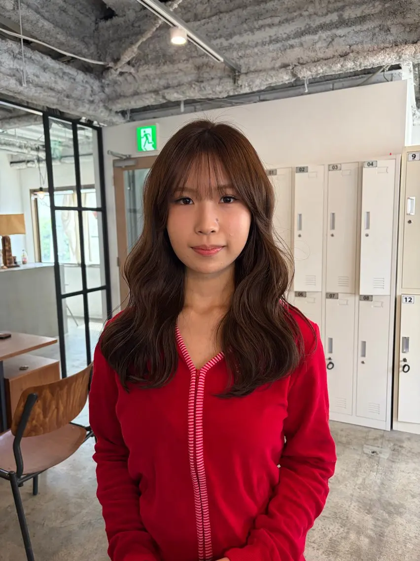 セミロング カット ヘアカラー 🧣misaki 🧣のヘアスタイル