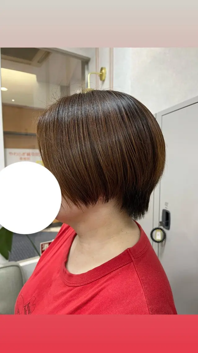 ショート くびれヘア ショートヘア 奥田 杏夏のヘアスタイル