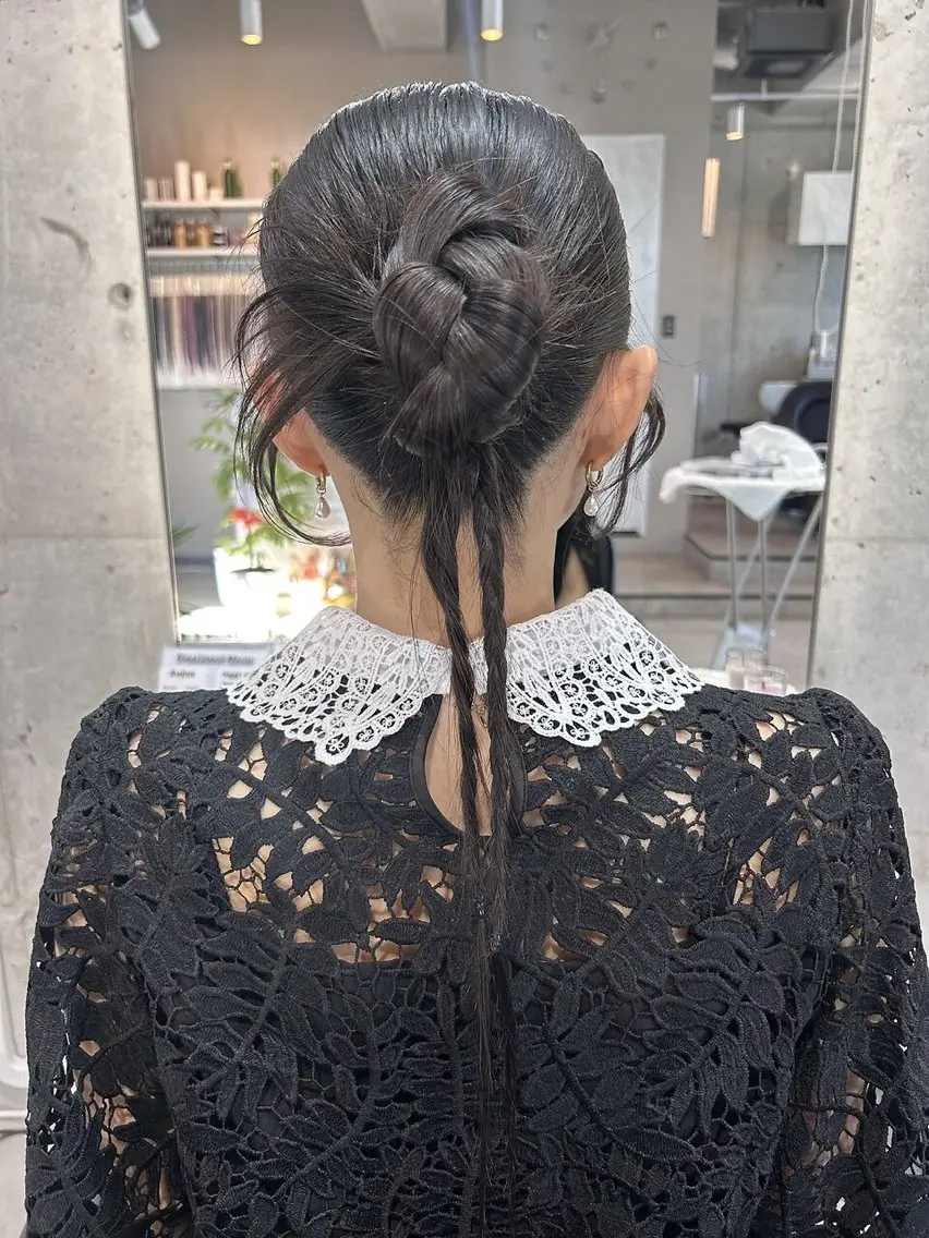 ロング ヘアアレンジ 結婚式・ブライダル ヘアセット karen 髪質改善のヘアスタイル
