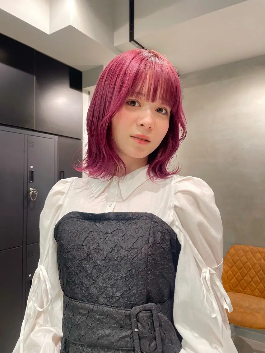 ミディアム カラー ヘアカラー トリートメント ヘッドスパ ヘアセット モデル様募集中 /REIRIのヘアスタイル