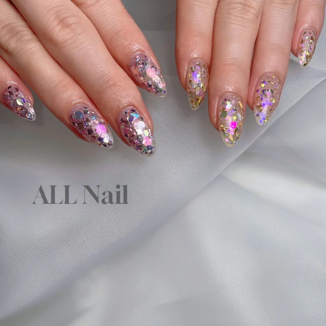ネイル ラメ(グリッター) ワンカラーネイル ALL Nail &whiteningのその他イメージ