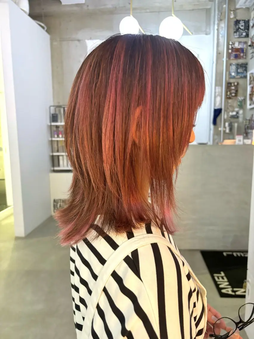 ミディアム カラー カット ヘアカラー 杉水 葉月のヘアスタイル