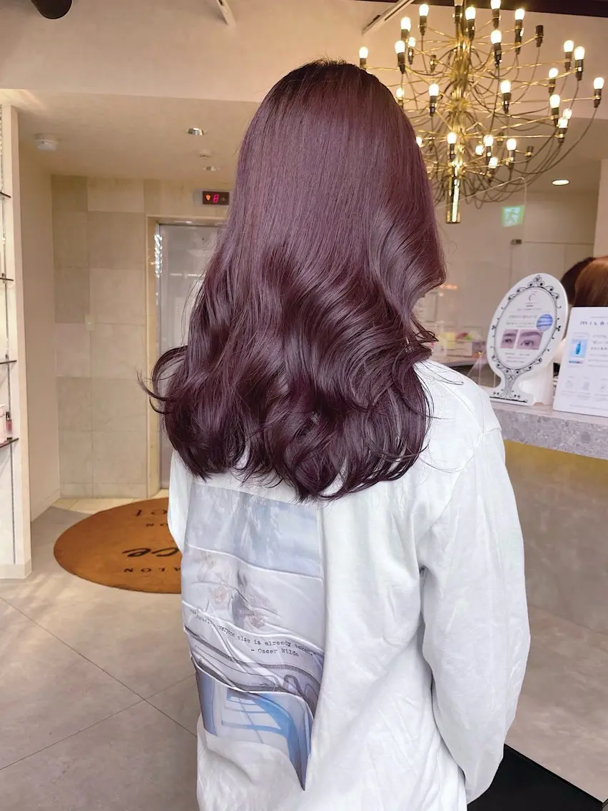 セミロング カラー りん 🎀韓国スタイルのヘアスタイル