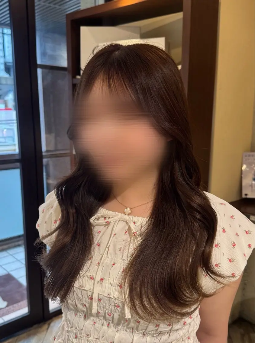 ロング カラー ベージュカラー 韓国風ヘア ヘアカラー トリートメント カラーモデル募集中 🌱amane 🌱のヘアスタイル