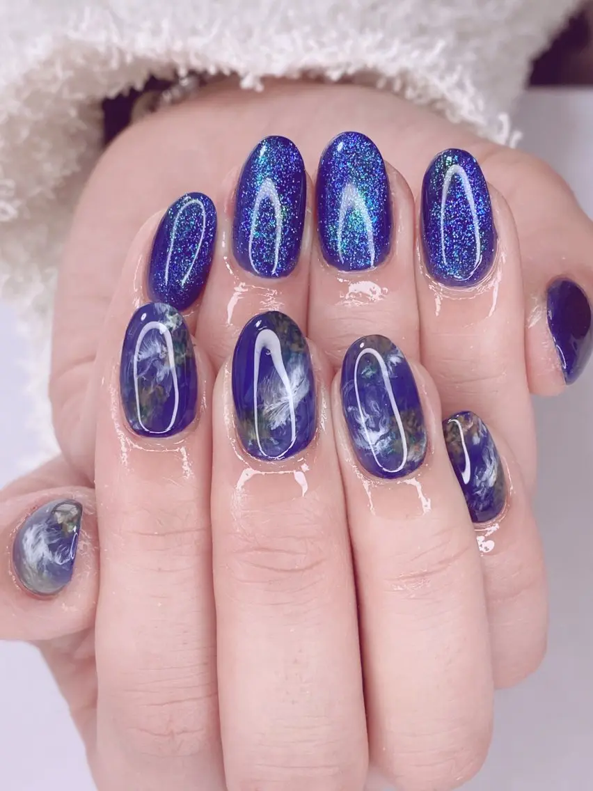 ネイル アートネイル オーロラネイル 桜ネイル クリアネイル グラデーション Nail Salon ertiのネイルデザイン