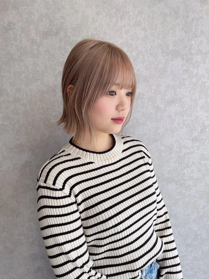 ショート 縮毛矯正ボブ/ 髪質改善/カットのヘアスタイル