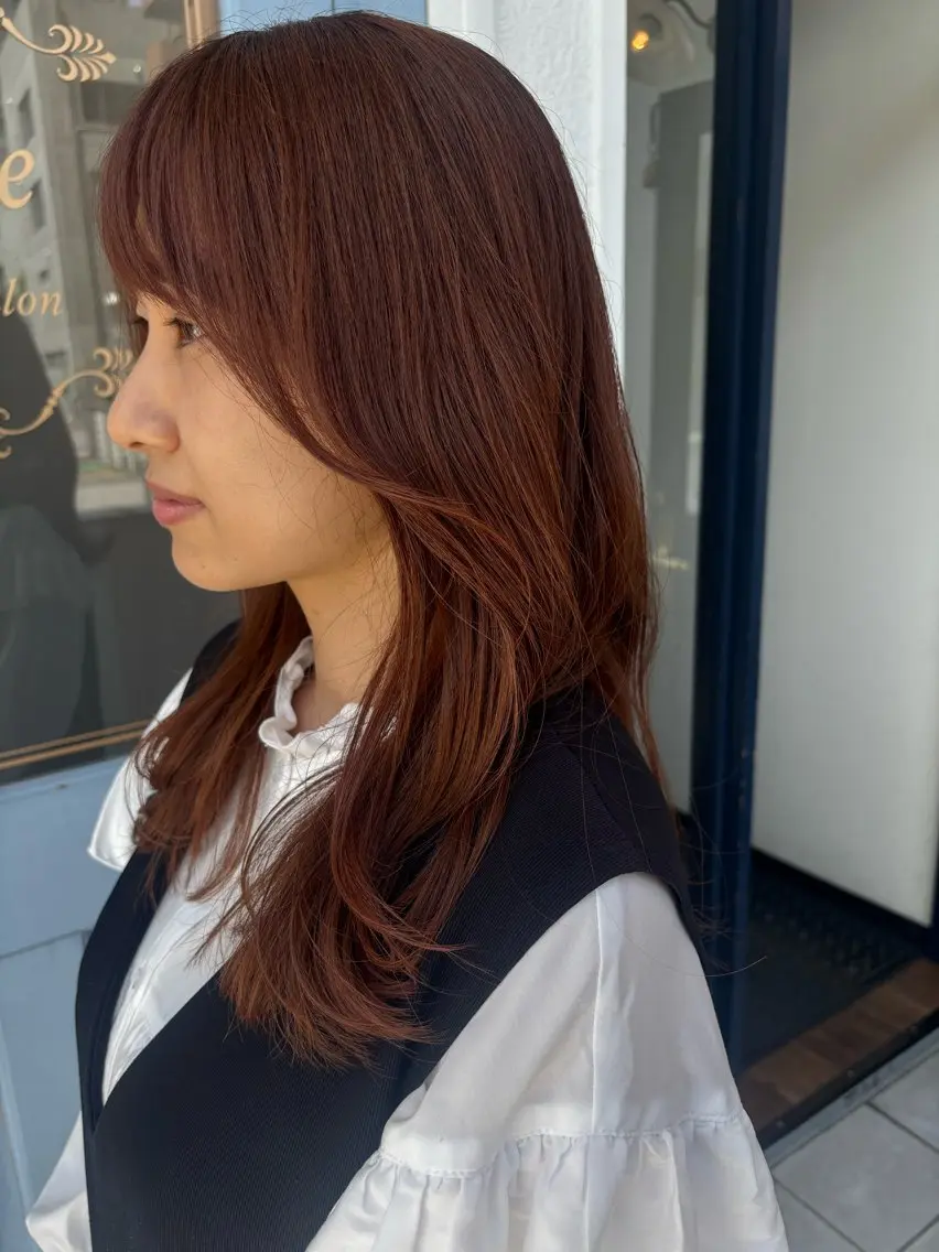 セミロング カット ヘアカラー トリートメント peige 斉藤✨大人ヘアー✨のヘアスタイル