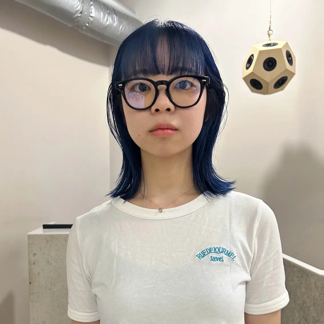 ミディアム カラー ブルーカラー ヘアカラー カットモデル yumekaのヘアスタイル