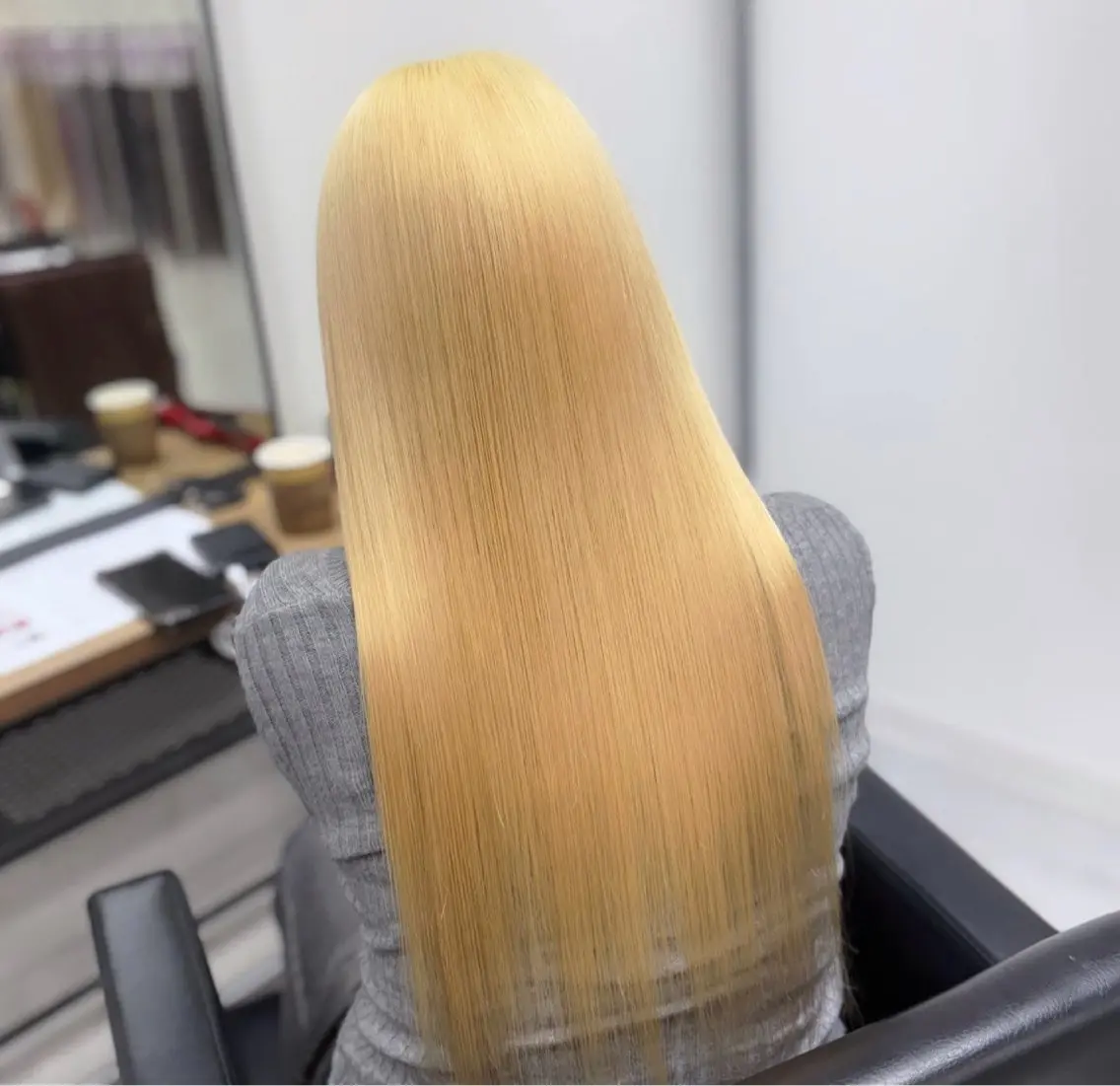 セミロング トリートメント ヘアカラー SAKI🎀NEXT 池袋/韓国風カラーのヘアスタイル