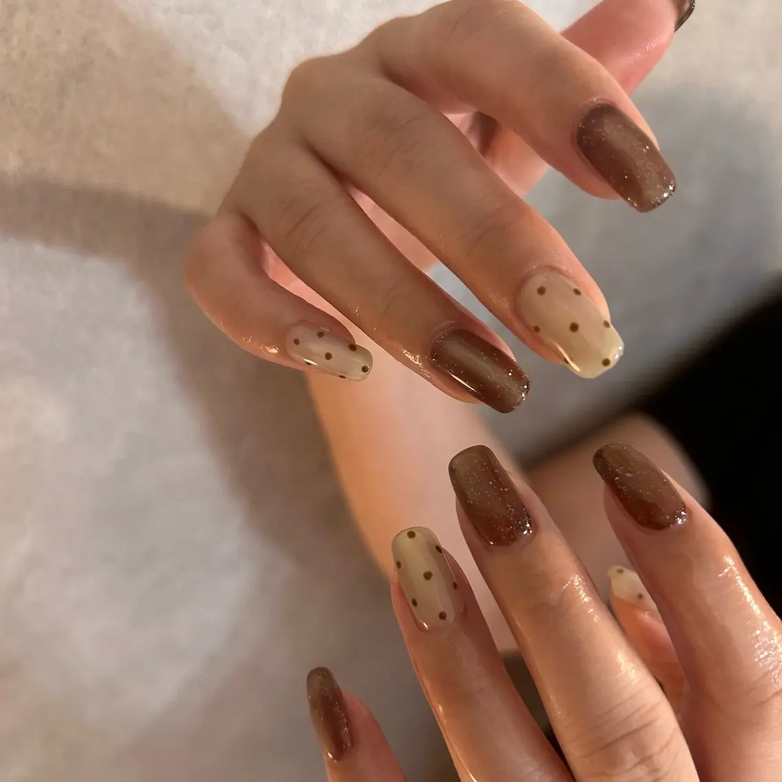 ネイル ドット ハンドネイル soa.Aika 自爪育成のネイルデザイン