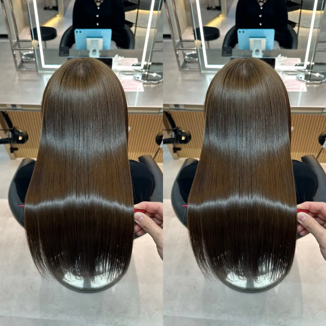 ロング カラー ベージュカラー ブリーチ 透明感カラー ブリーチなしカラー 髪質改善 ヘアカラー トリートメント ✨髪質改善特化✨副 店長椎葉信乃介のヘアスタイル