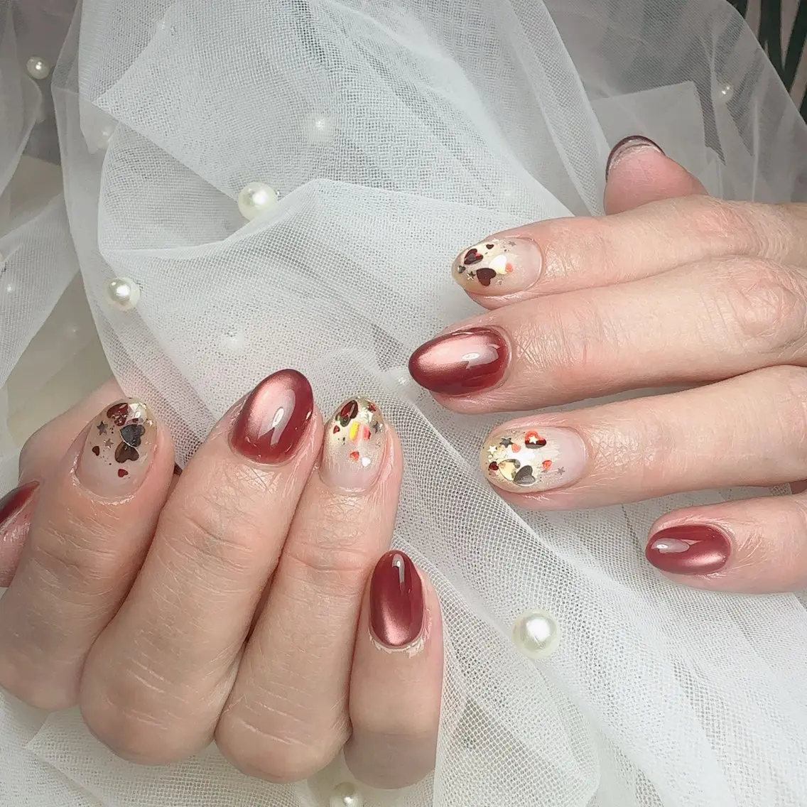 ネイル 成人式 長さ出し フットネイル フレンチネイル ジェルネイル ハンドネイル ハンドケア nail salon Feerieのネイルデザイン