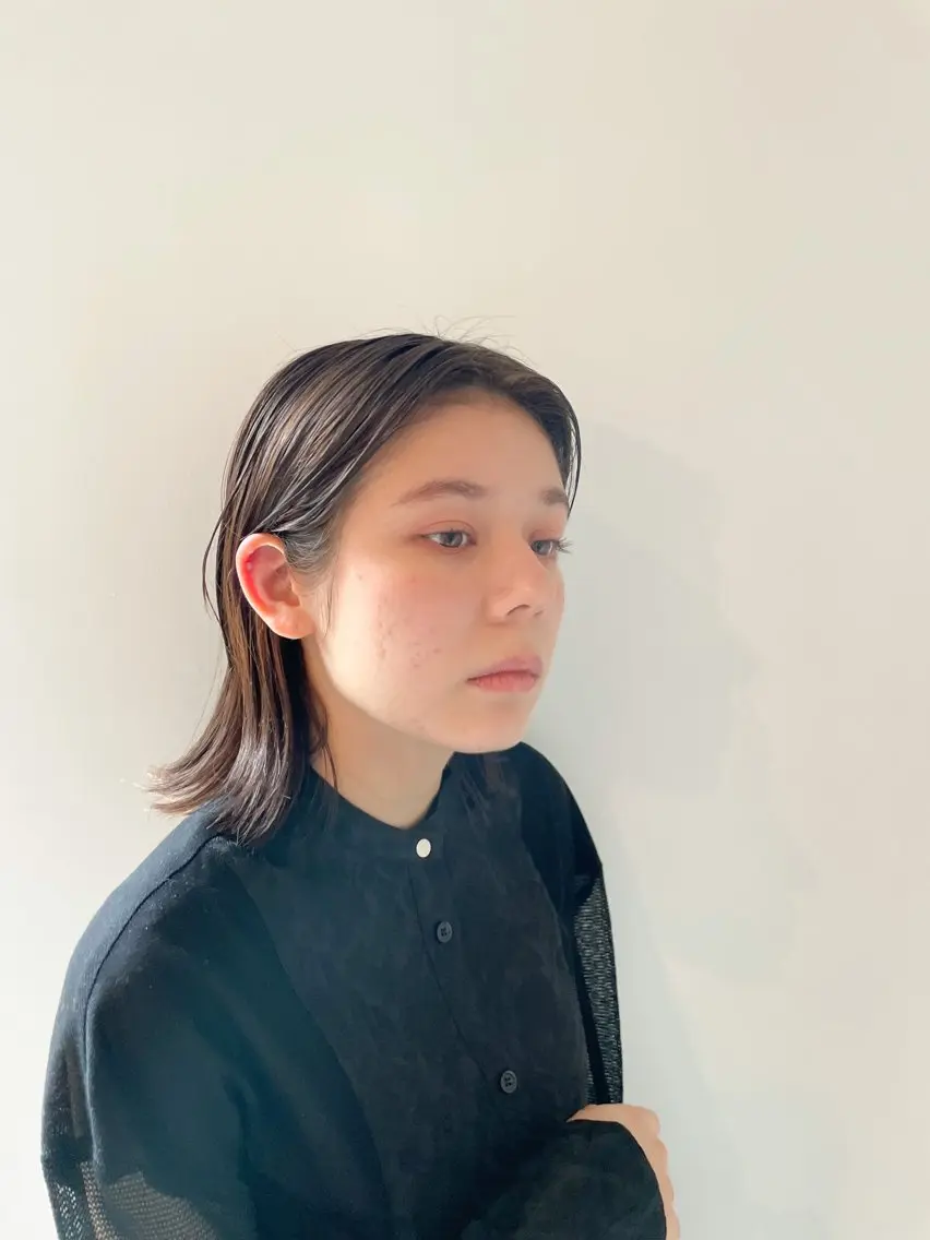 ミディアム カラー カット ヘアカラー トリートメント Takuma Suzuki中目黒のヘアスタイル