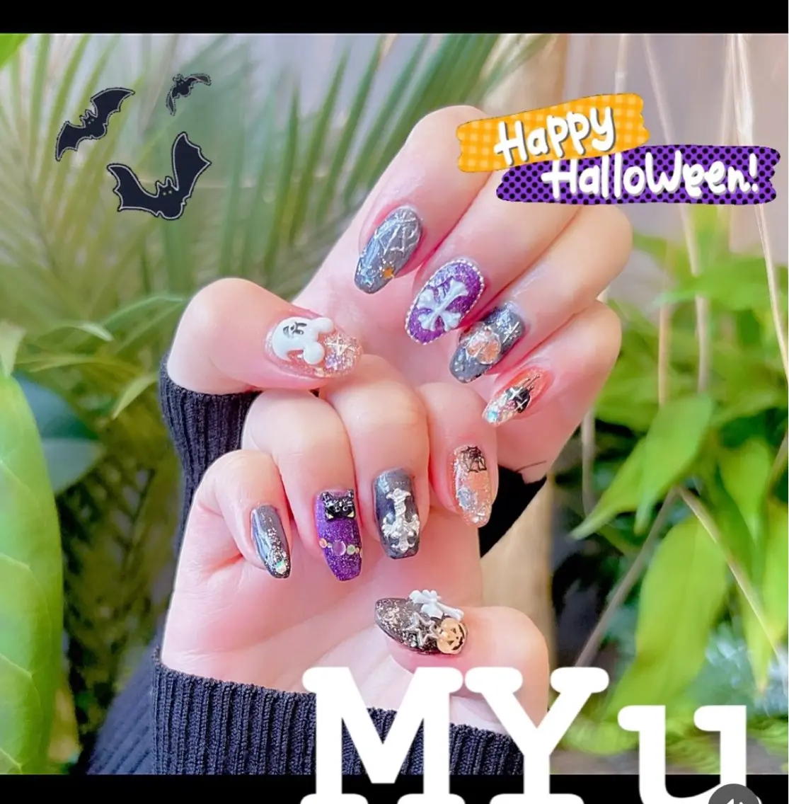 ネイル ハロウィン ハンドネイル MYu Beauty Salon YURIのネイルデザイン