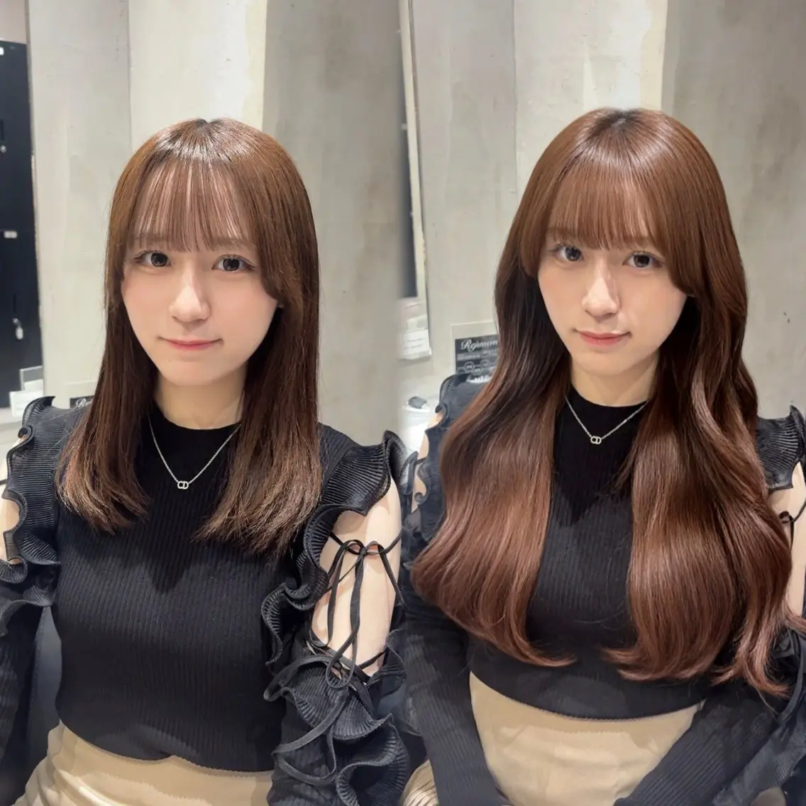ロング エクステ 艶髪×透明感カラー ののかのヘアスタイル