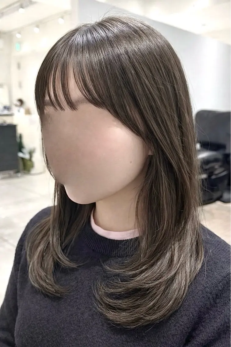 🍃ミニモ学割🍃髪質改善カラー🍐➕内部補修トリートメント🍃➕コテ巻き仕上げ🐥の写真