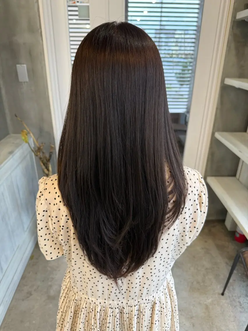 ロング カラー 透明感カラー 韓国風ヘア カット ヘアカラー トリートメント 宍戸 花穂のヘアスタイル