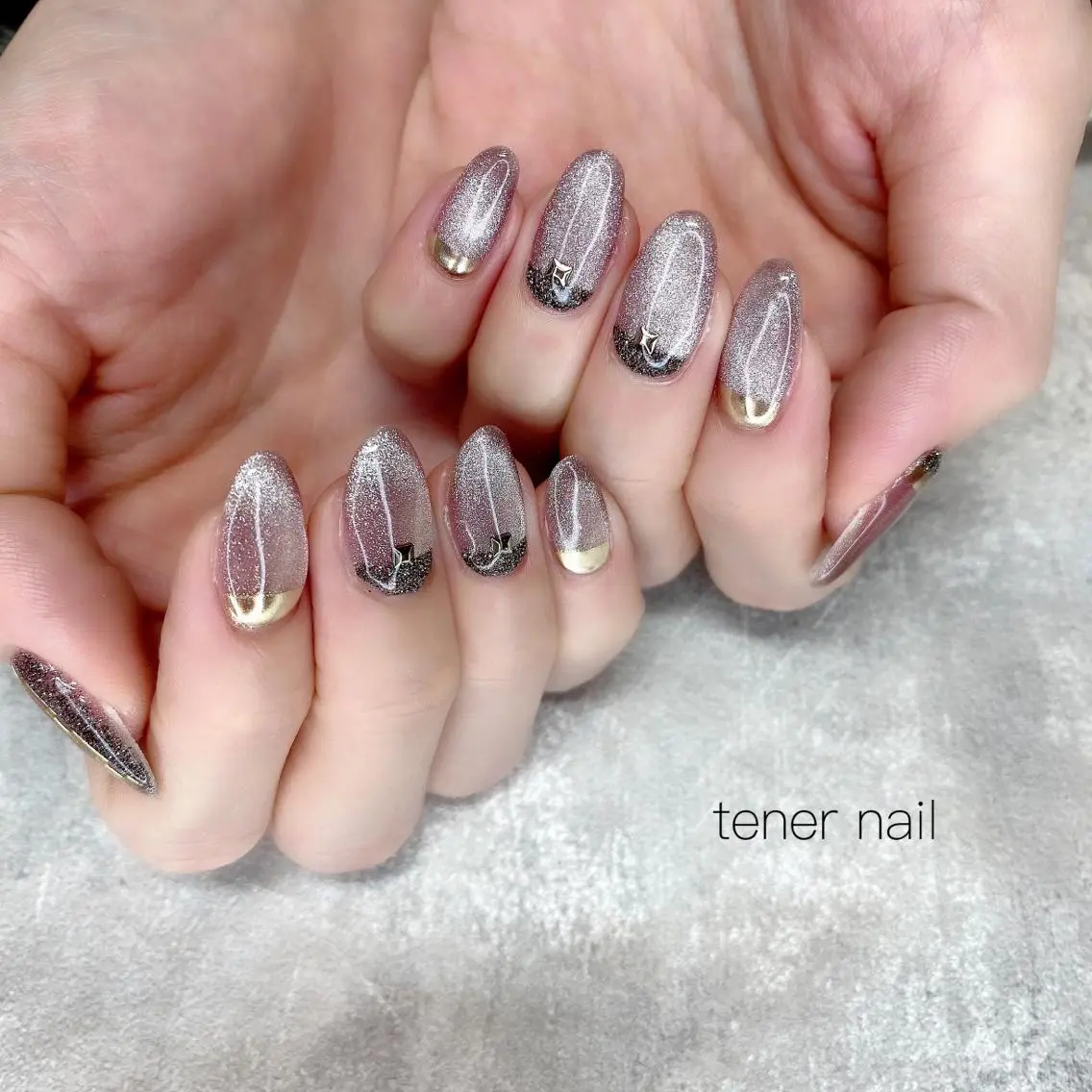 ネイル フレンチネイル マグネットネイル テネルネイル tener nailのネイルデザイン