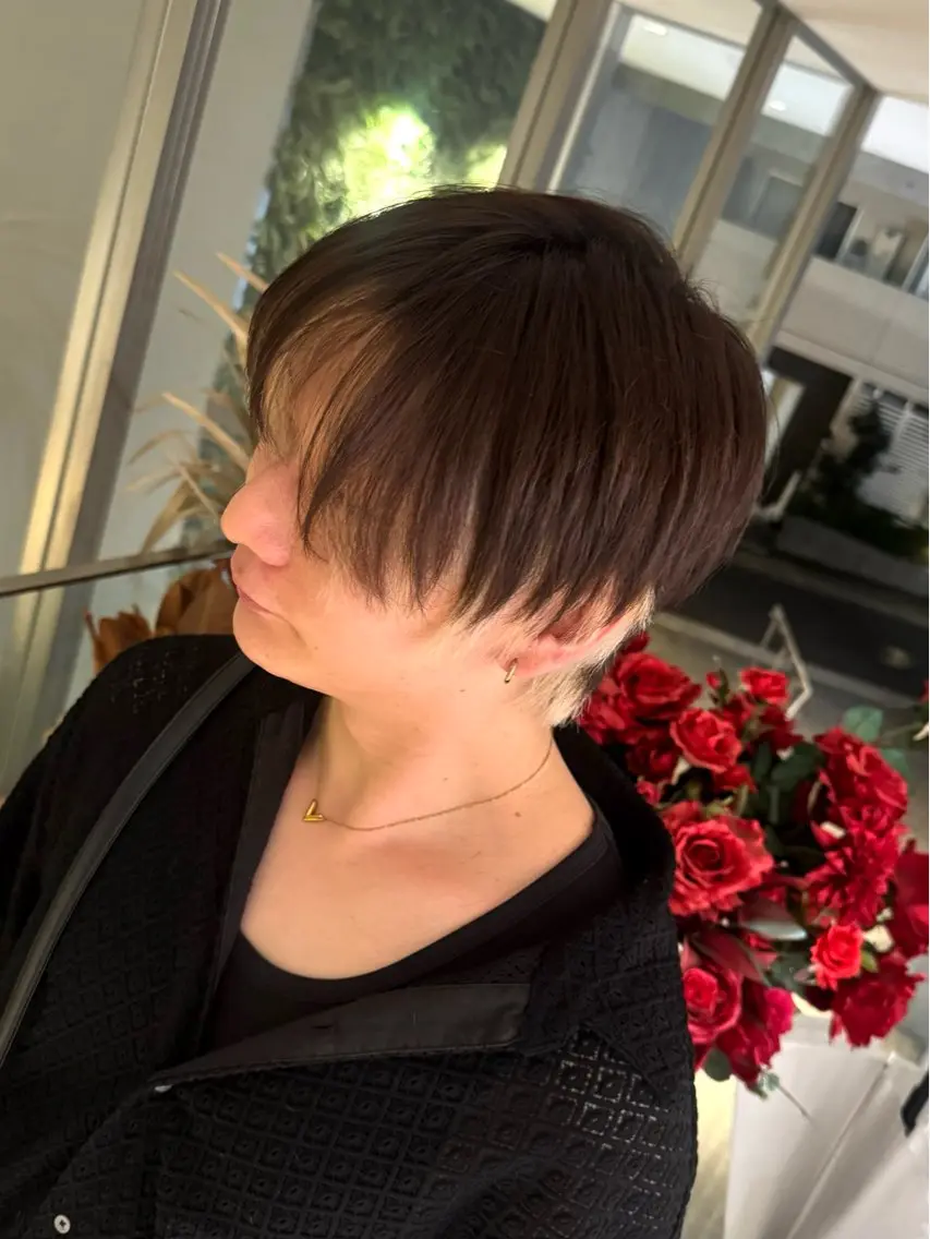 カラー メンズ メンズブリーチ メンズウルフカット ミストバング ブリーチ ブラウンカラー ヘアカラー アニメ/メンズカット ブリーチ好き/僚汰のヘアスタイル