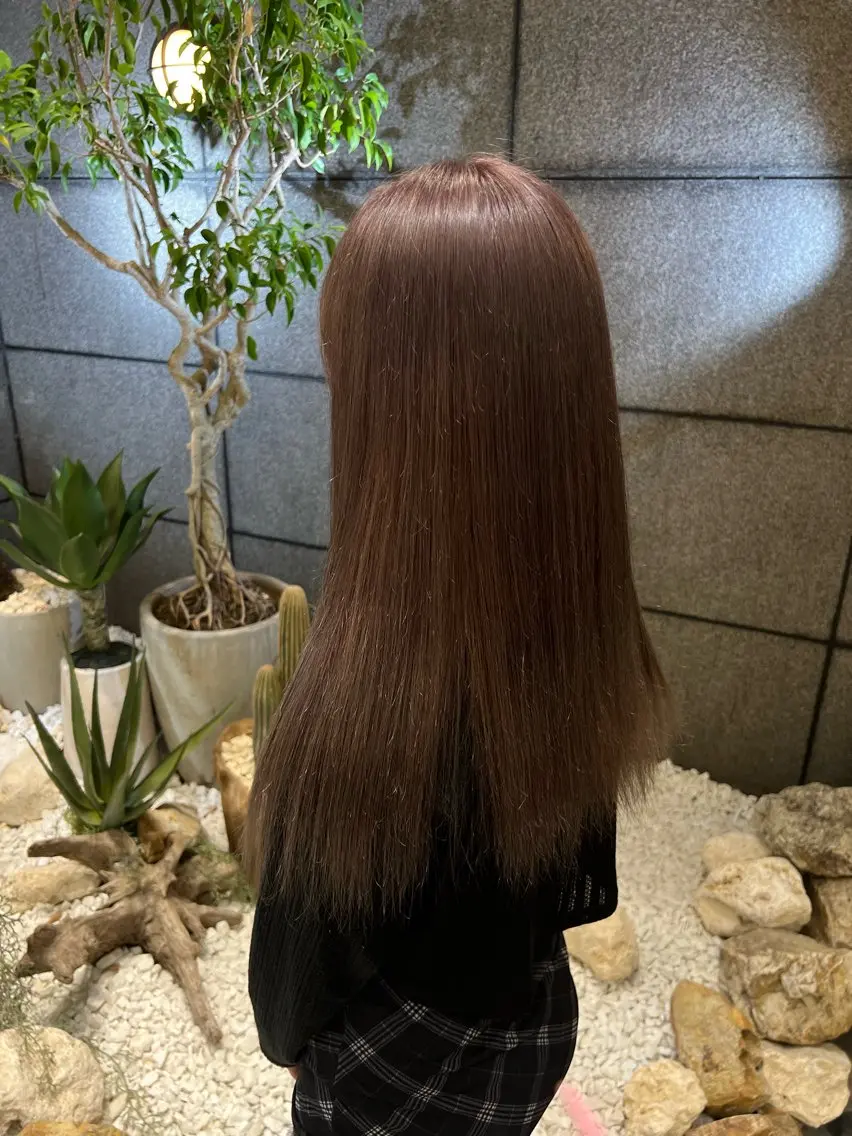 ロング ピンクブラウン 酸性ストレート人気 No,1/カスミ🩰のヘアスタイル