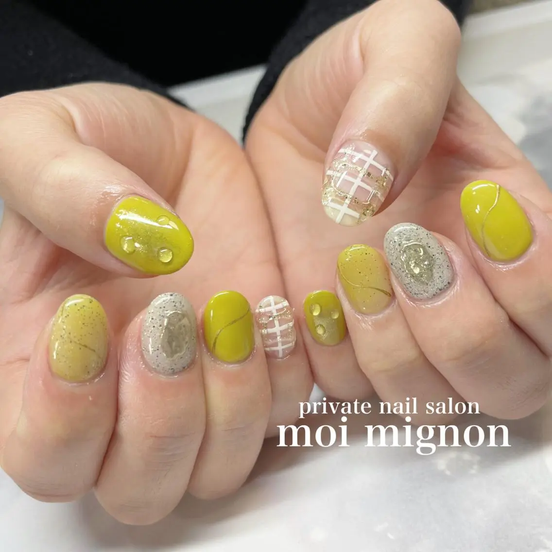 ネイル ミラーネイル ピスタチオネイル ハンドネイル nailist Aki♡のネイルデザイン