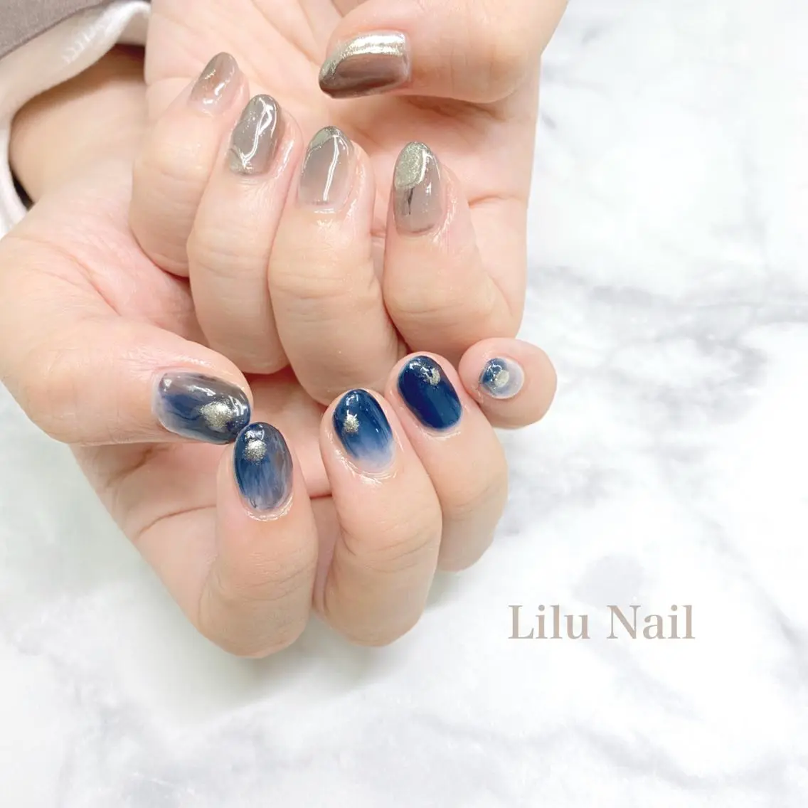 ネイル ニュアンスネイル モチの良さ◉ フィルインネイル♡のネイルデザイン
