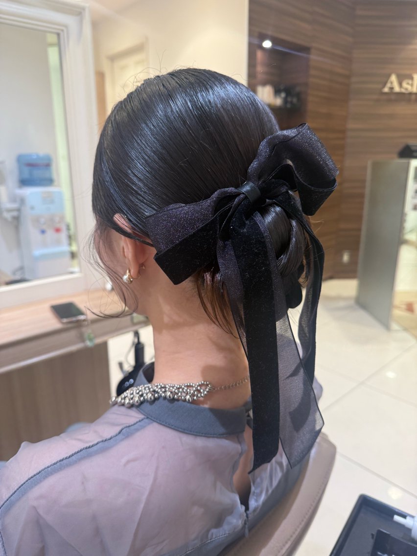 セミロング ヘアアレンジ ヘアセット 韓国ヘアメイク🎀/ 縮毛矯正✨山本媛香のヘアスタイル