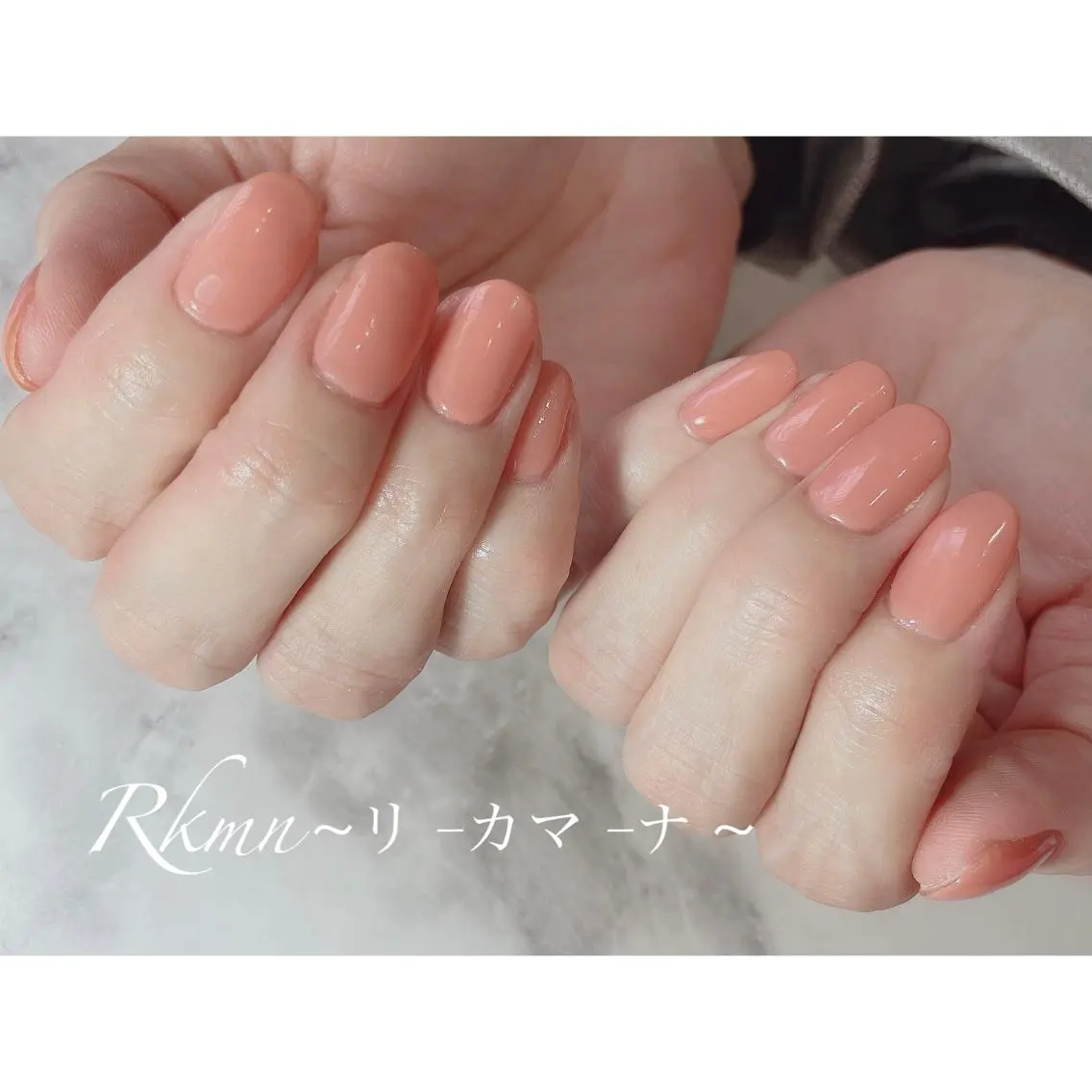 ネイル アートネイル ワンカラーネイル ピンク シンプルネイル 春ネイル ハンドネイル フットネイル ハンドケア Rkmn ~リ-カマ-ナ~のネイルデザイン