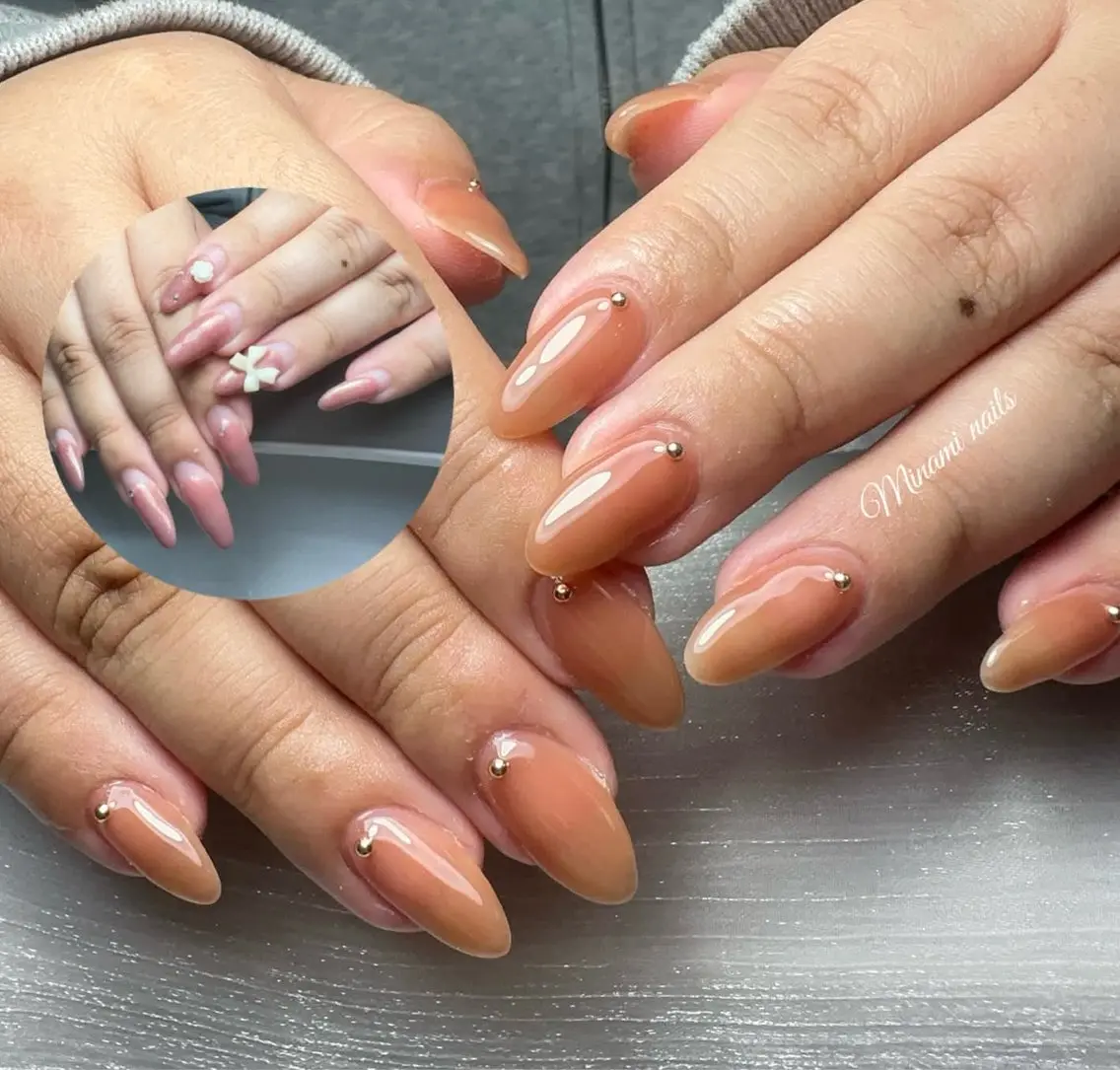 ネイル アートネイル オーロラネイル ガーリー キラキラネイル 韓国ネイル Minami Nailsのネイルデザイン
