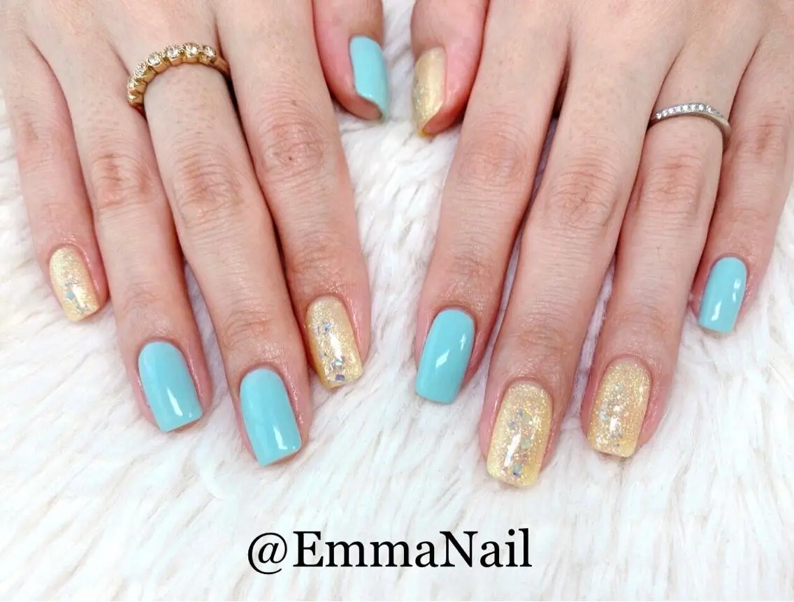 ネイル ワンカラーネイル 夏ネイル ハンドネイル salon EM&A emiのネイルデザイン