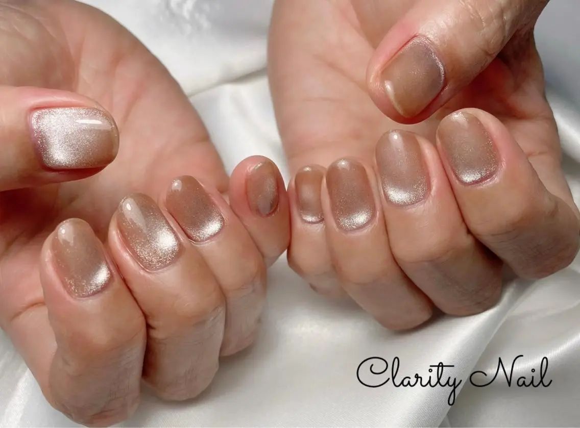ネイル マグネットネイル ワンカラーネイル ハンドネイル Clarity Nailのネイルデザイン