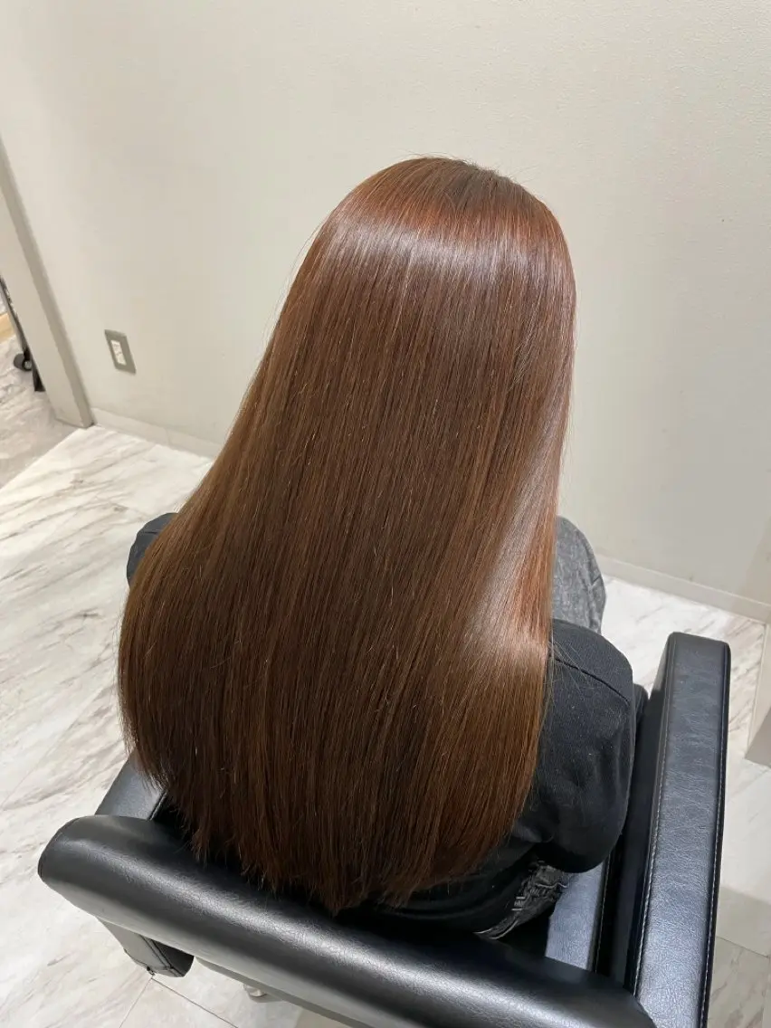 ロング カラー カット 縮毛矯正 縮毛矯正特化 RUNAのヘアスタイル