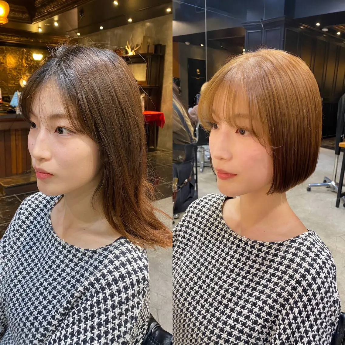 ショート カラー ブラウンカラー ナチュラルブラウン ボブ カット ヘアカラー 透明感カラー🌿 グレージュ🐺陽介のヘアスタイル