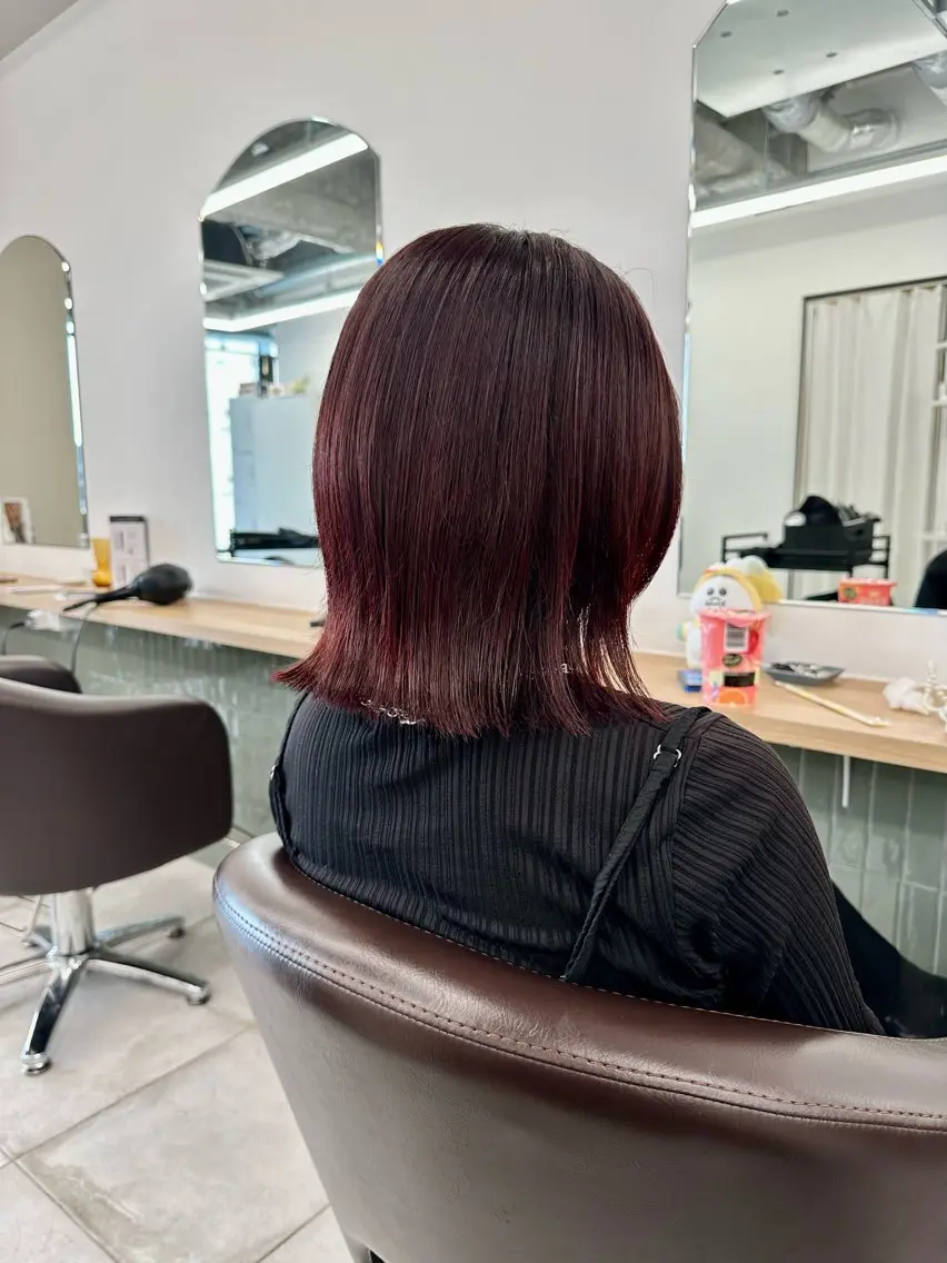 ミディアム カラー カット ヘアカラー トリートメント ブリーチなし/レイヤ ー特化🌈Tommyのヘアスタイル