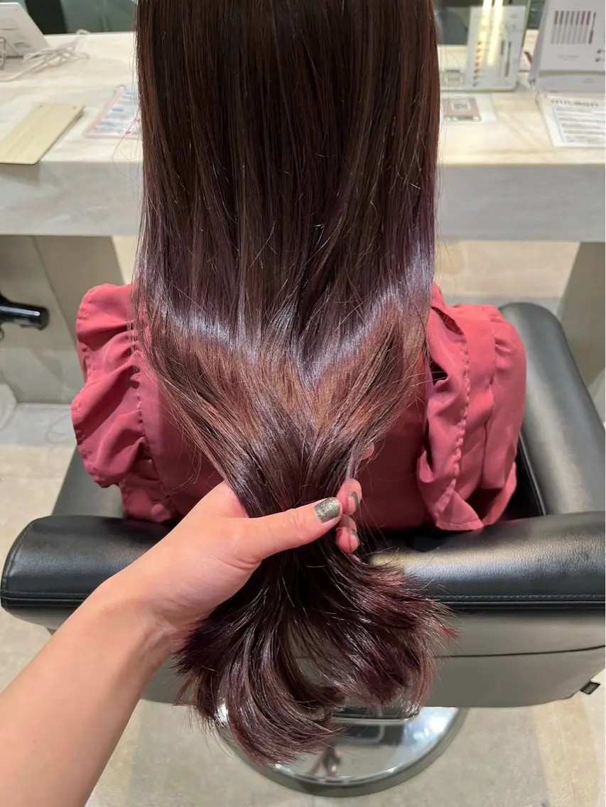 ロング カラー ヘアカラー 🩷ダブルカラー/ 暖色カラー🌟るみのヘアスタイル