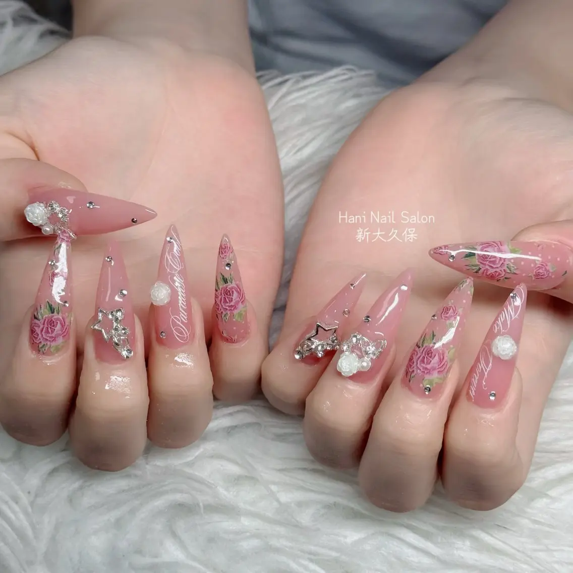 ネイル フットネイル フレンチネイル グラデーション 韓国ネイル ロングネイル ハンドネイル Hani Nail Salonのネイルデザイン