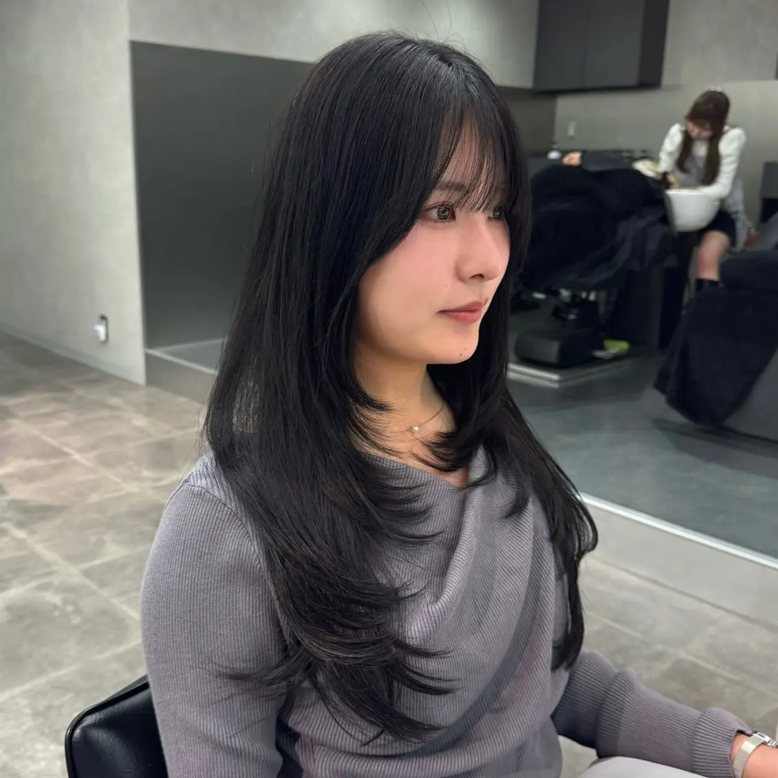 ロング カット ヘアカラー 韓国特化🇰🇷千葉 /レイヤーカット竜生のヘアスタイル