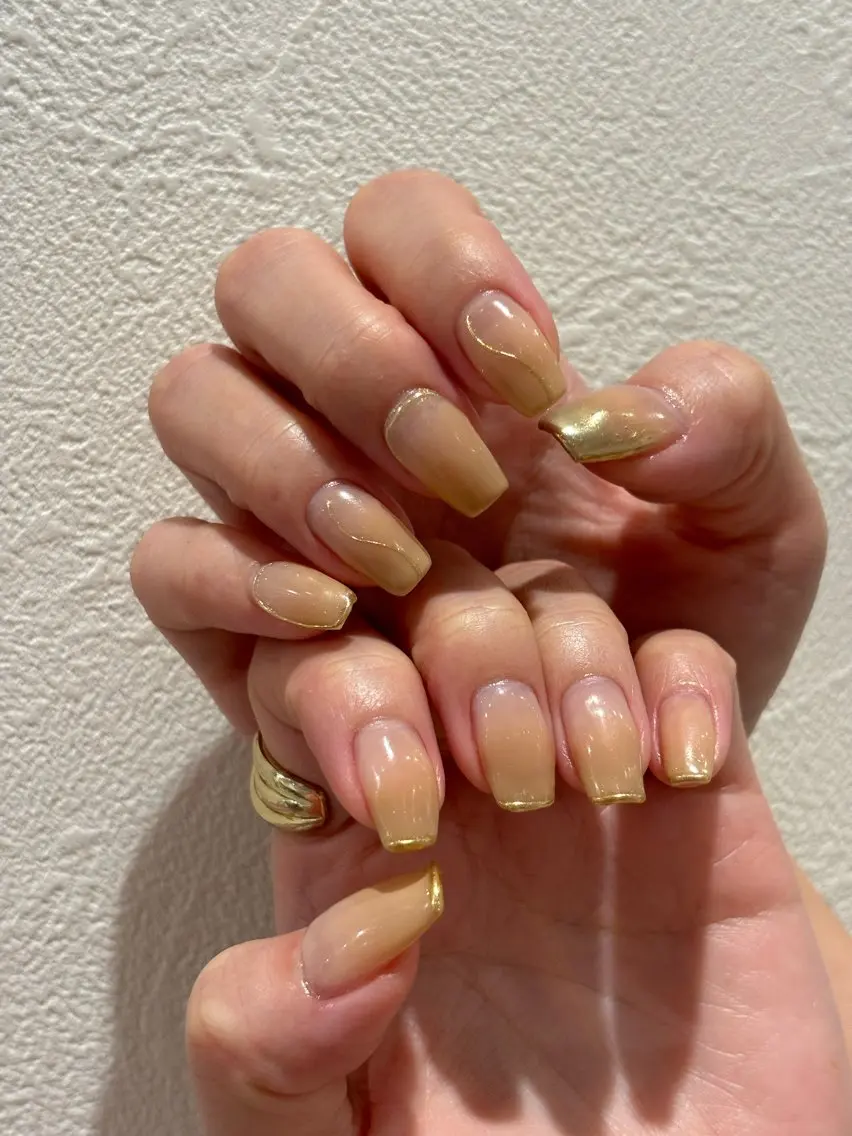 ネイル 卒業式 ニュアンスネイル 春ネイル ハンドネイル Ann nailのネイルデザイン