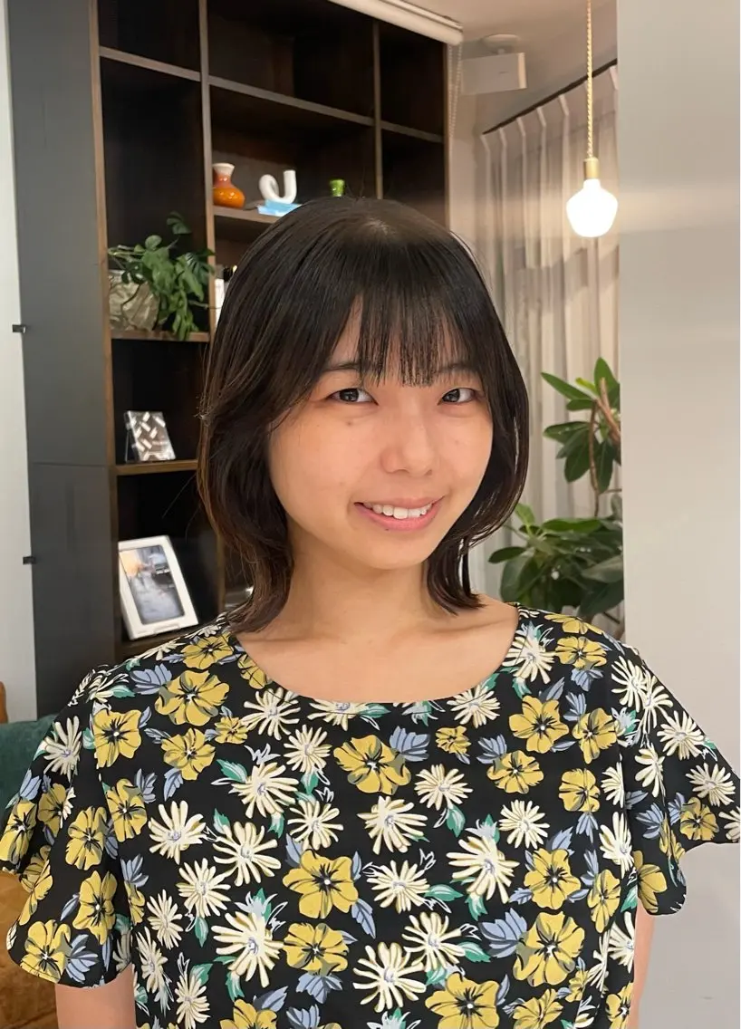 ミディアム くびれヘア 西野 優夏のヘアスタイル