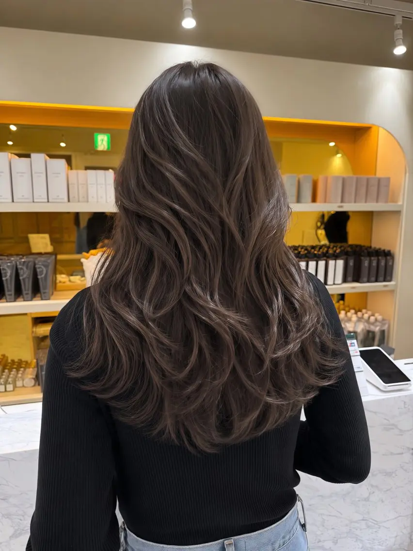 セミロング カラー ヘアアレンジ 韓国風ヘア レイヤーカット 小顔カット カット ヘアカラー トリートメント 髪質改善特化 🫧松野力也のヘアスタイル