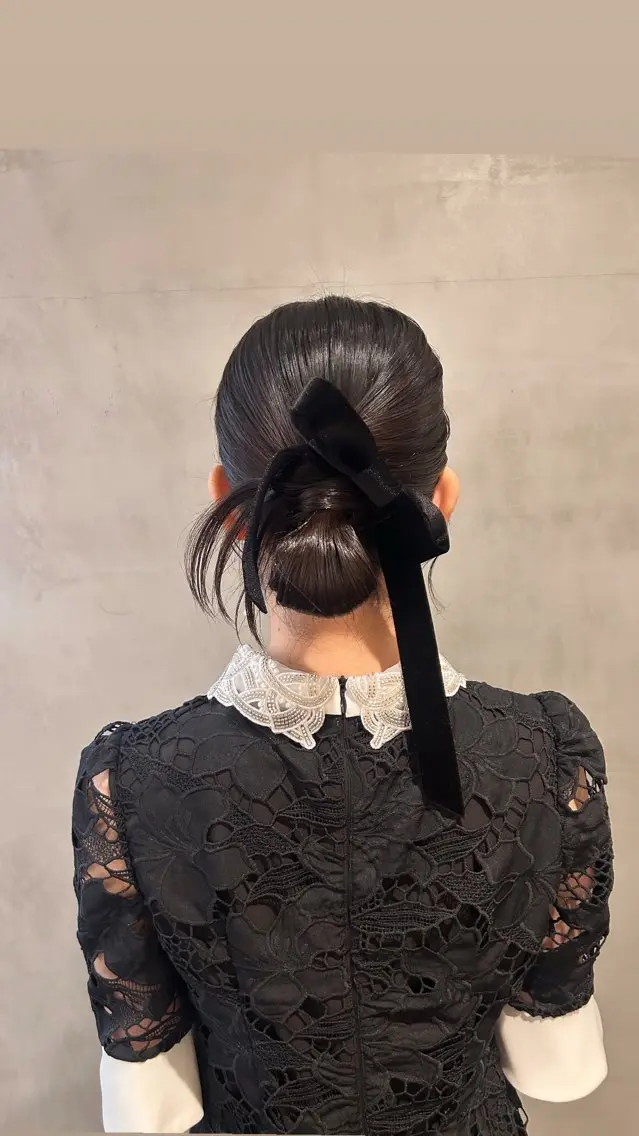 セミロング ヘアアレンジ ヘアセット タナカ カナ🫧のヘアスタイル