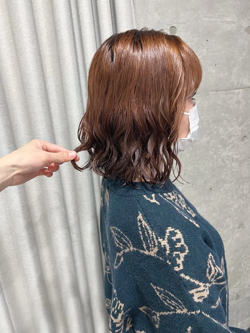 パーマ カット パーマ トリートメント ボブパーマコテ巻き風 パーマNo1深江秀平のヘアスタイル
