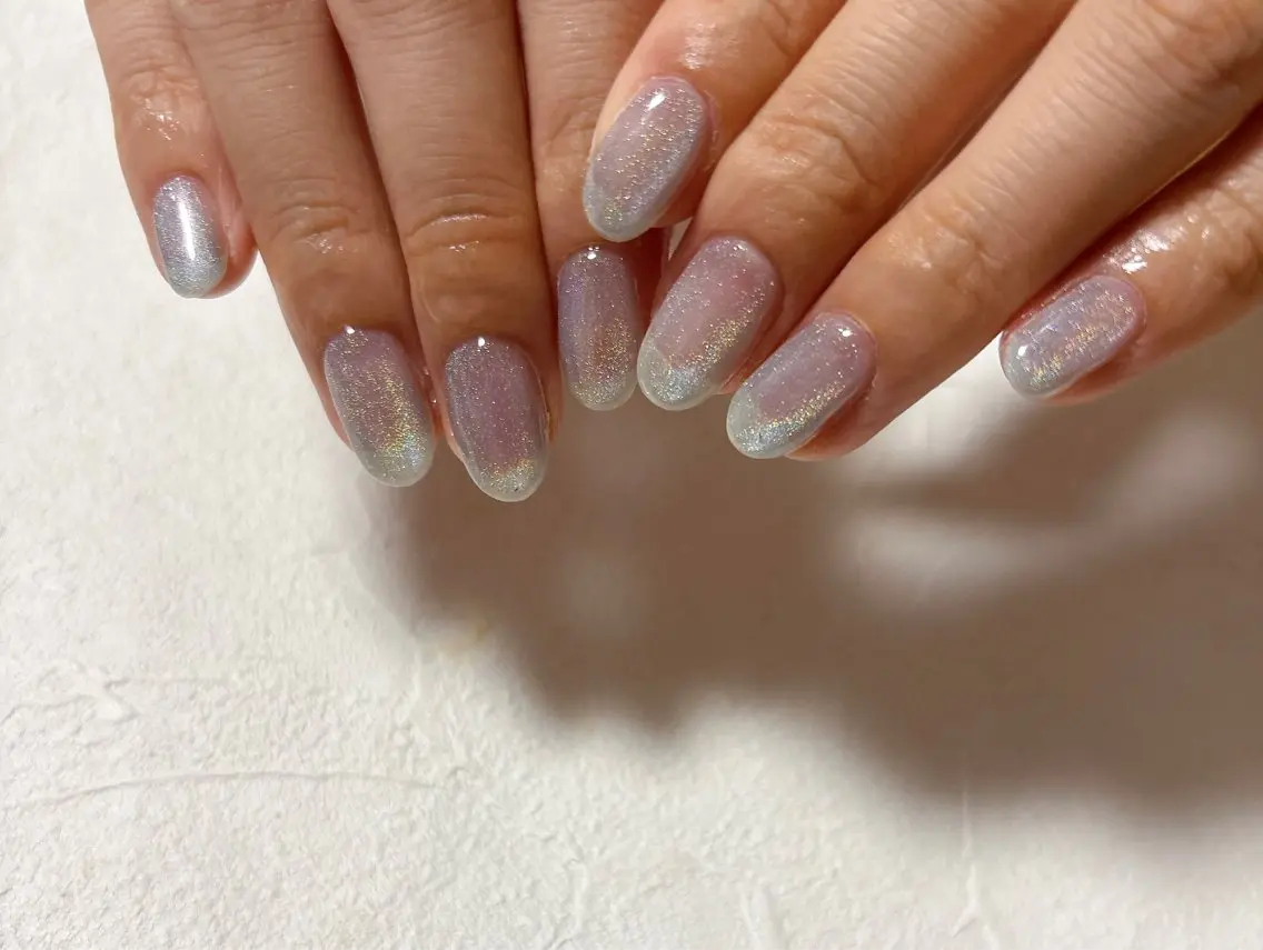ネイル オーロラネイル フットネイル フレンチネイル ジェルネイル マグネットネイル ハンドネイル mogunail &blowのネイルデザイン