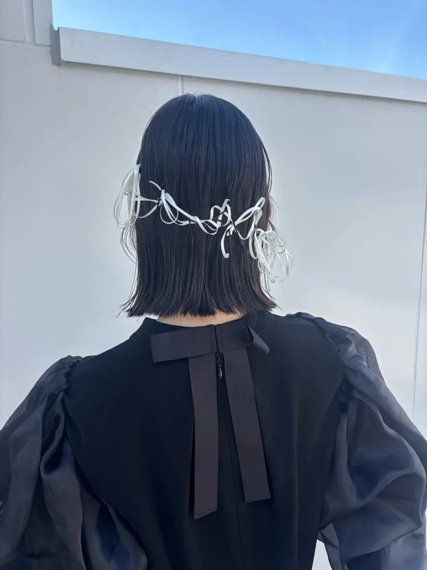 ミディアム ヘアアレンジ ボブ 大林 エリコのヘアスタイル