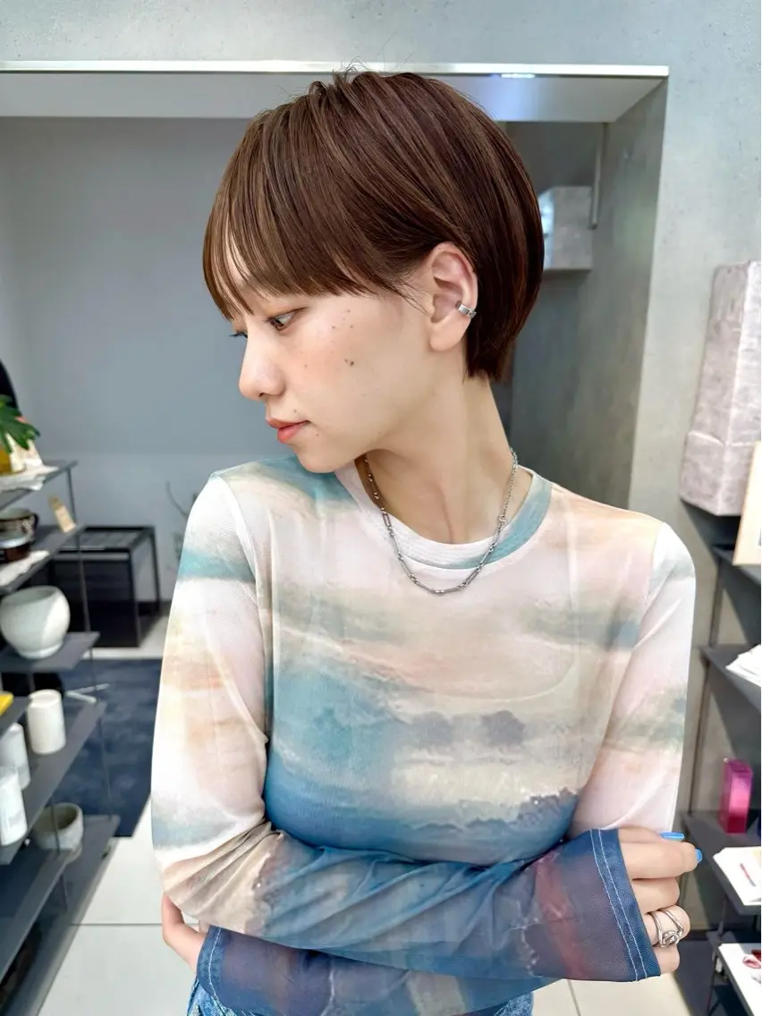 ショート カット トリートメント 骨格診断で絶対可愛い ✨丸みショート✨凌弥のヘアスタイル